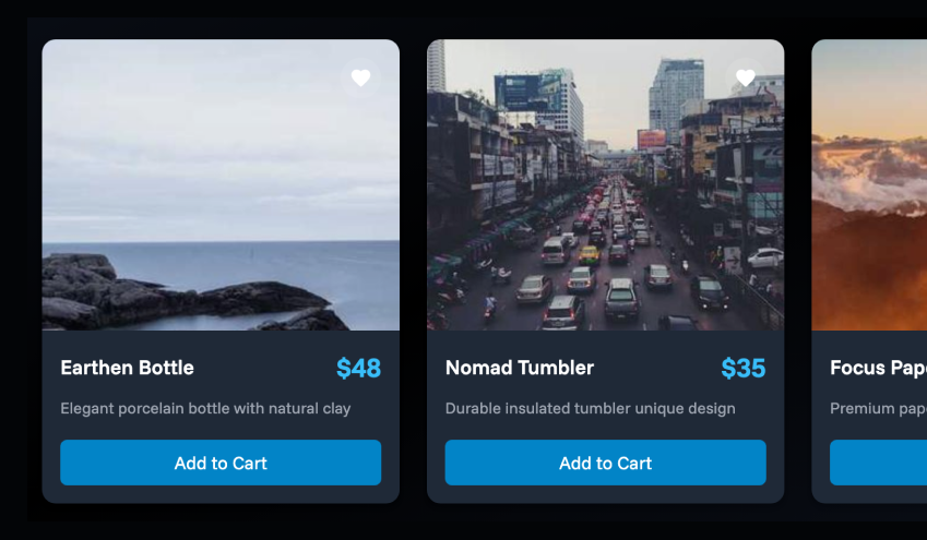 Simple Shop Card Component